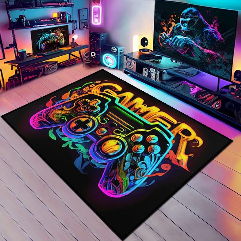 Boy's Room Cloth With E-sports Games Carpet sariiholidaycouture