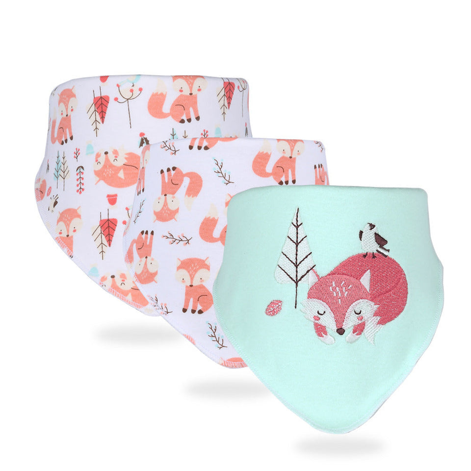 Simple Printed Baby Products Cotton Saliva Towel sariiholidaycouture
