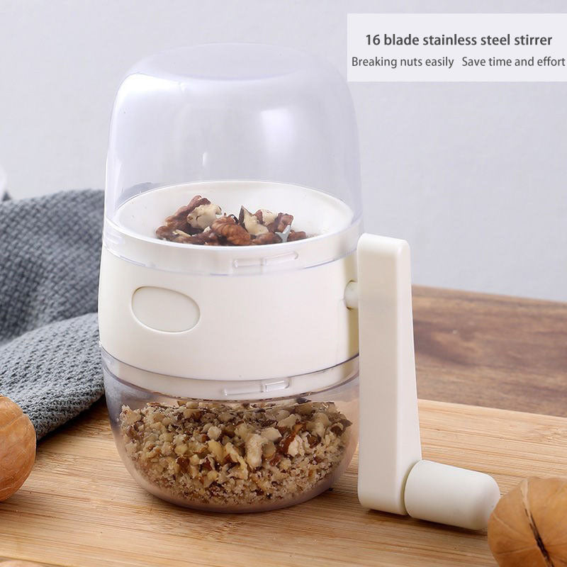Nut Grinder Peanut Crusher Garlic Press Multifunctional Hand Shake Dry Fruits Gadget Manual Food Processor Kitchen Accessories sariiholidaycouture