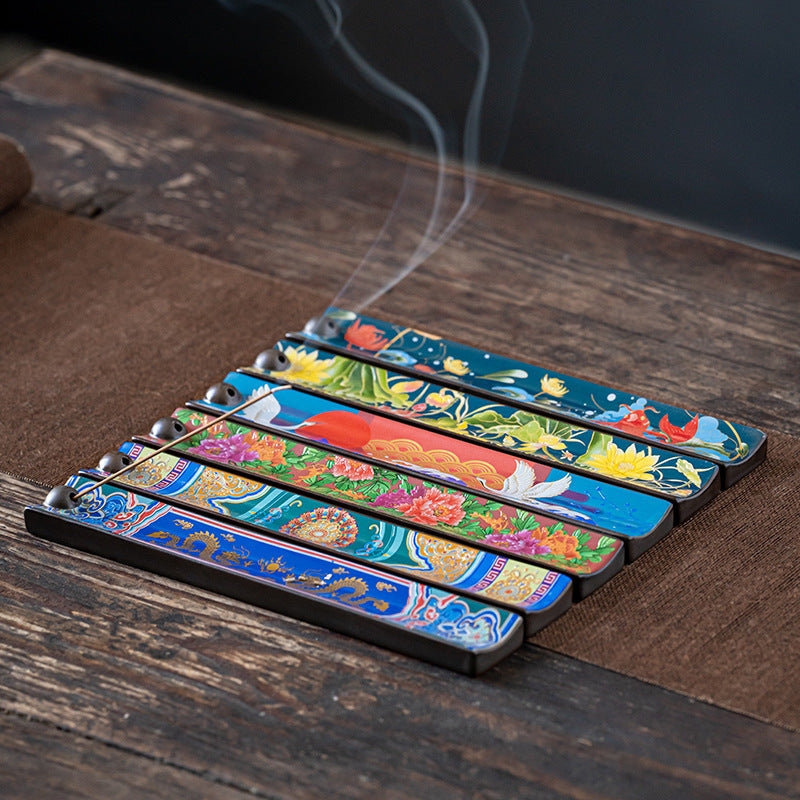Enamel Wire Incense Burner Incense Insert Ornaments Ceramic Creative Tea Ceremony Enshrines Antique Lying Incense Burner Household Cloisonne Sandalwood Incense Burner sariiholidaycouture