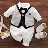 Long-sleeves Gentleman's Romper  Baby Clothes sariiholidaycouture