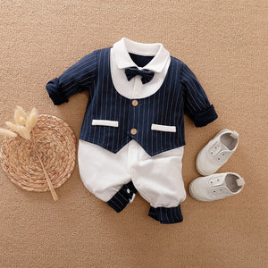 Long-sleeves Gentleman's Romper  Baby Clothes sariiholidaycouture