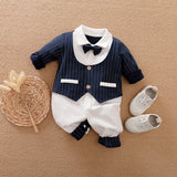 Long-sleeves Gentleman's Romper  Baby Clothes sariiholidaycouture