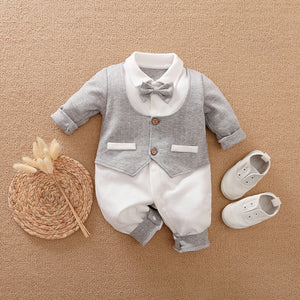 Long-sleeves Gentleman's Romper  Baby Clothes sariiholidaycouture