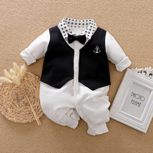 Long-sleeves Gentleman's Romper  Baby Clothes sariiholidaycouture