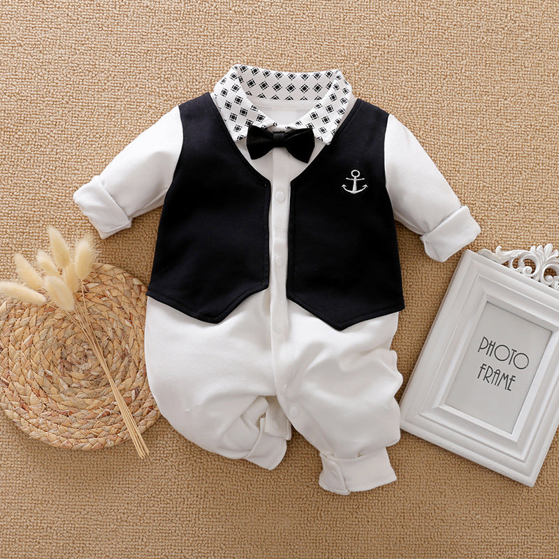 Long-sleeves Gentleman's Romper  Baby Clothes sariiholidaycouture