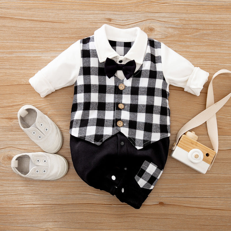 Long-sleeves Gentleman's Romper  Baby Clothes sariiholidaycouture