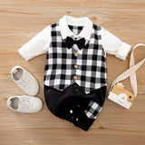 Long-sleeves Gentleman's Romper  Baby Clothes sariiholidaycouture