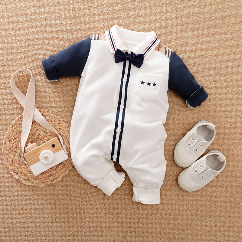Long-sleeves Gentleman's Romper  Baby Clothes sariiholidaycouture