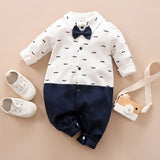 Long-sleeves Gentleman's Romper  Baby Clothes sariiholidaycouture
