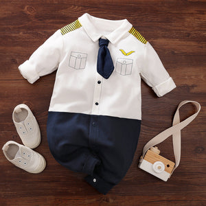 Long-sleeves Gentleman's Romper  Baby Clothes sariiholidaycouture