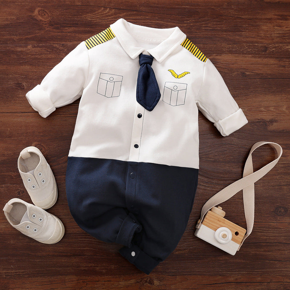 Long-sleeves Gentleman's Romper  Baby Clothes sariiholidaycouture