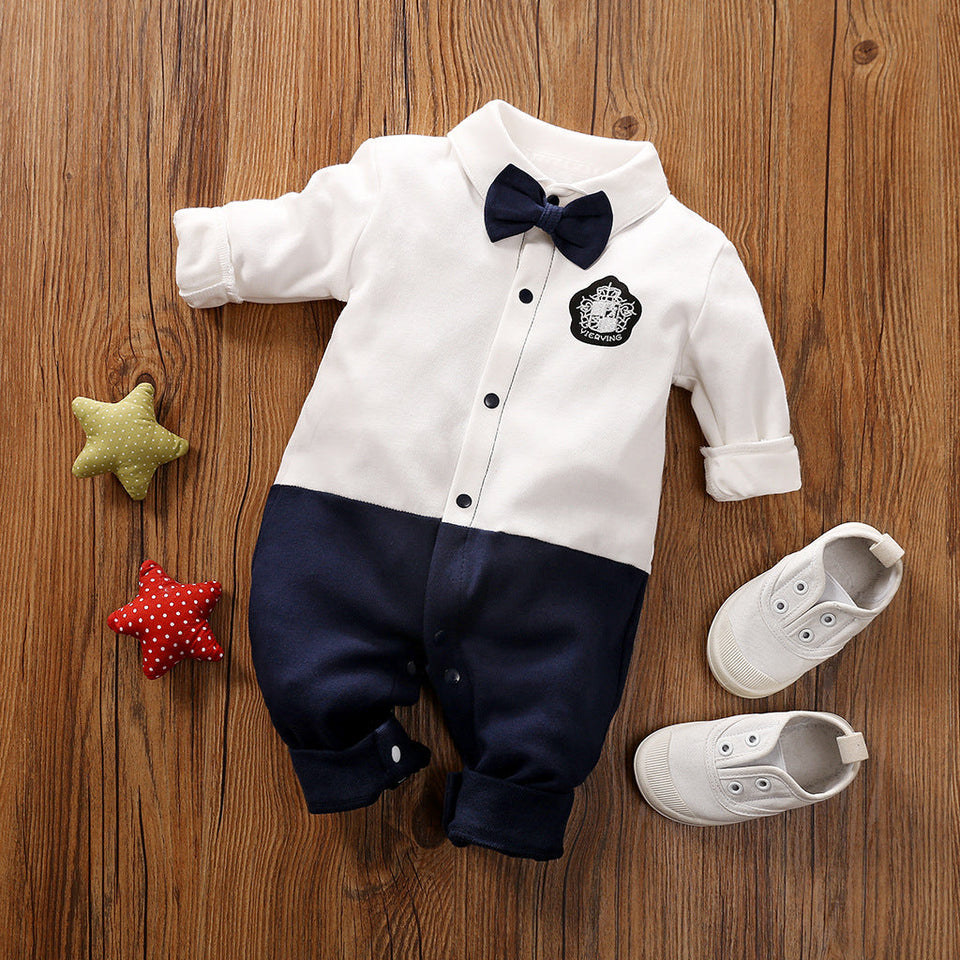 Long-sleeves Gentleman's Romper  Baby Clothes sariiholidaycouture