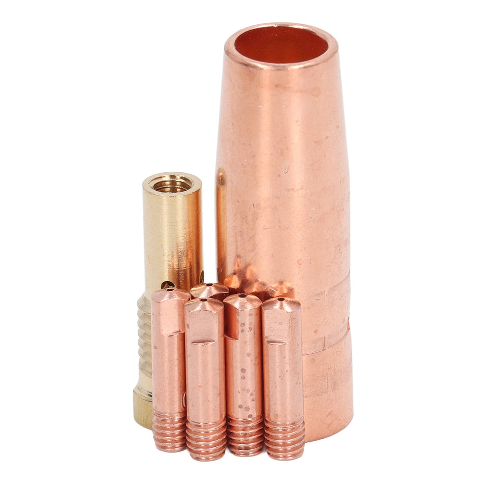 MIG Welding Gun Accessory Flux Core Gasless 0.9mm 0.035in Brass Nozzle Tips Kit Equipment for Century FC90 80GL sariiholidaycouture