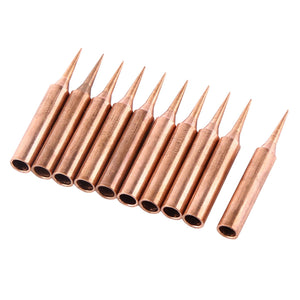 10Pcs Pure Copper Low Temperature Soldering Iron Solder Tips Station Tool 900M-T-I sariiholidaycouture
