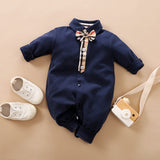 Long-sleeves Gentleman's Romper  Baby Clothes sariiholidaycouture