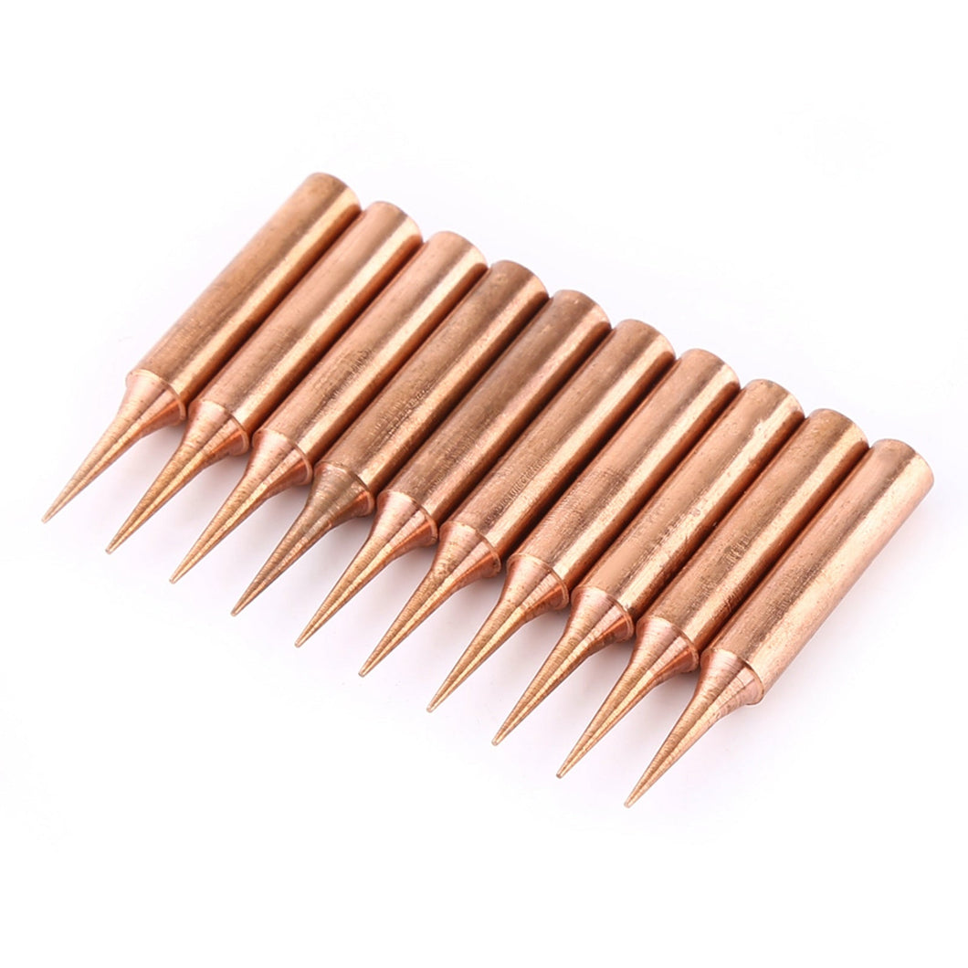 10Pcs Pure Copper Low Temperature Soldering Iron Solder Tips Station Tool 900M-T-I sariiholidaycouture