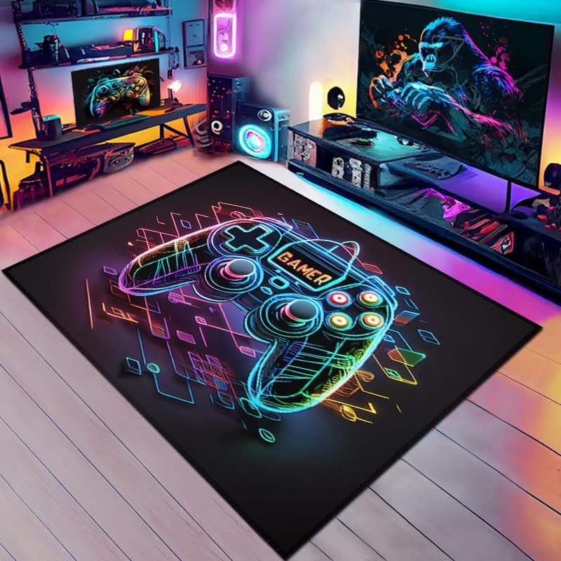 Boy's Room Cloth With E-sports Games Carpet sariiholidaycouture