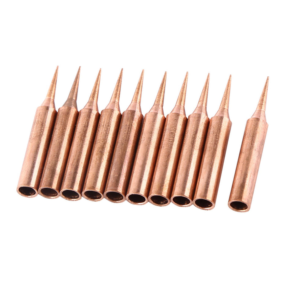 10Pcs Pure Copper Low Temperature Soldering Iron Solder Tips Station Tool 900M-T-I sariiholidaycouture