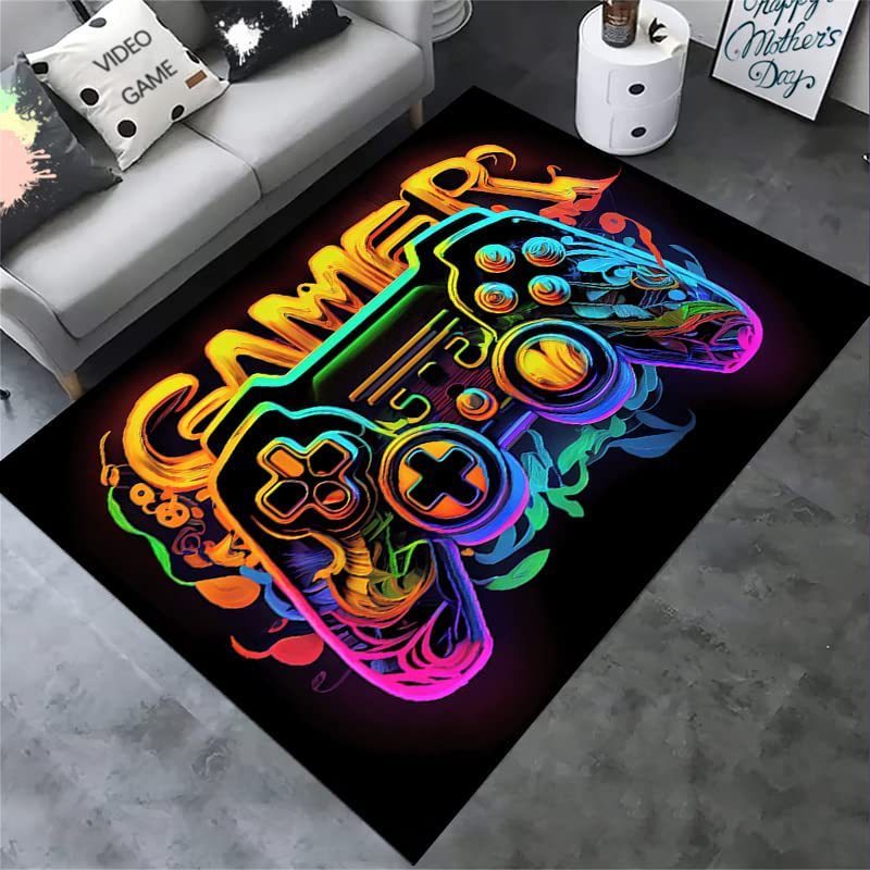 Boy's Room Cloth With E-sports Games Carpet sariiholidaycouture