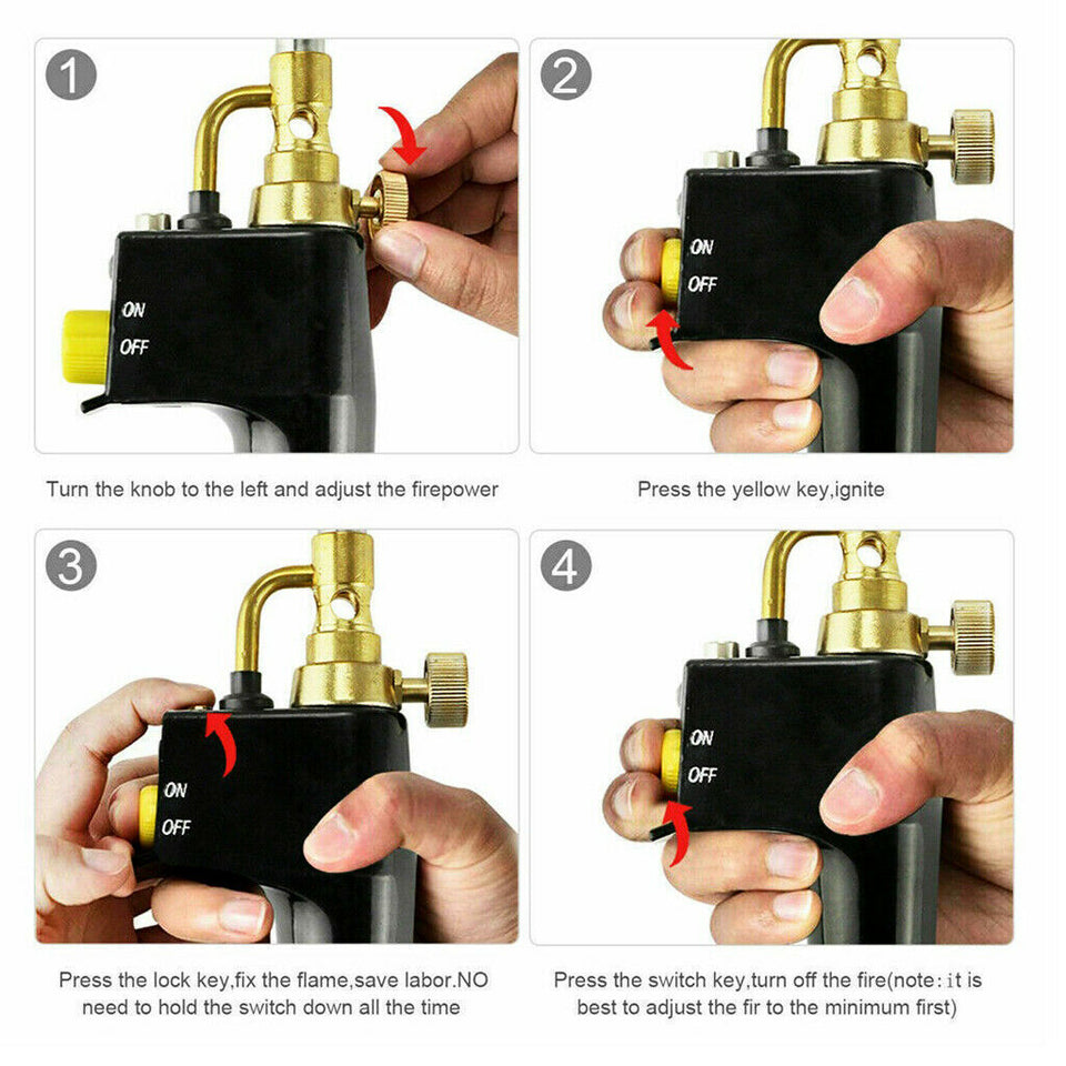 Propane Mapp Gas Blow Torch Welding Soldering Brazing Plumbers Tool 3 Tips GB sariiholidaycouture
