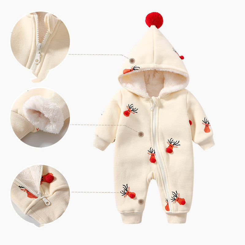 Khaki Padded Warm Baby Clothes sariiholidaycouture