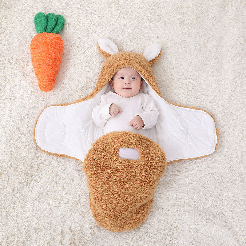Maternal And Infant Products Newborn Lamb Velvet Quilt Baby Quilt Autumn And Winter Thickened Split-Leg Sleeping Bag Baby Quilt eprolo