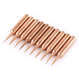 10Pcs Pure Copper Low Temperature Soldering Iron Solder Tips Station Tool 900M-T-I sariiholidaycouture