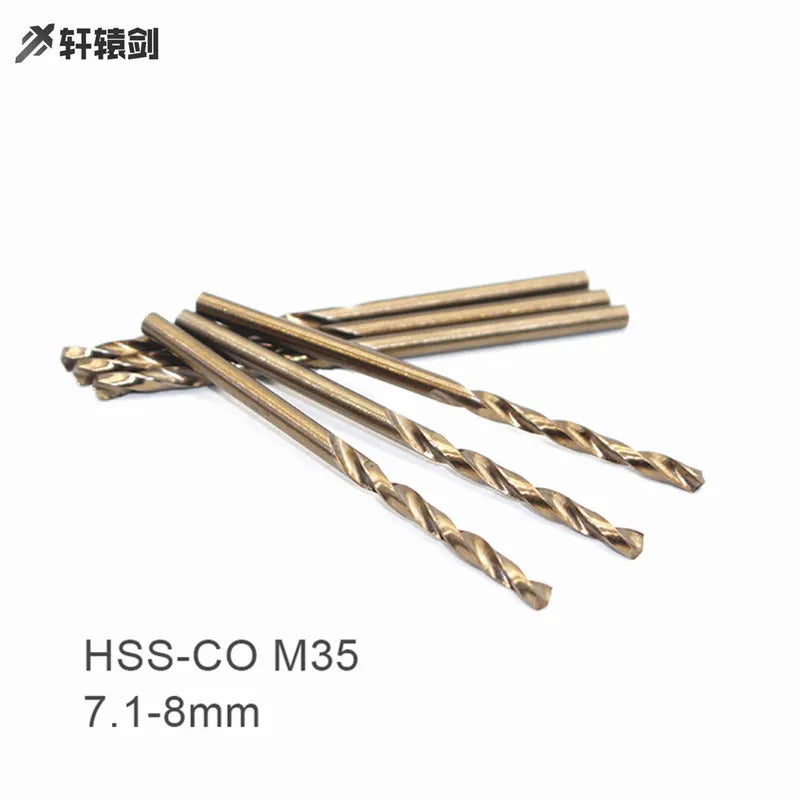 1PC  7.1 7.2 7.3 7.4 7.5 7.6 7.7 7.8 7.9 8.0 mm HSS-CO M35 High Speed Coated Twist Drill Bit CNC Lathe Tool sariiholidaycouture