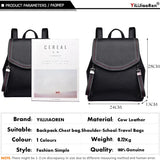 Fashion Thread Women Backpack Designer Genuine Leather Backpack Female Large Capacity Bookbag Simple Back Pack Mochila Feminina sariiholidaycouture