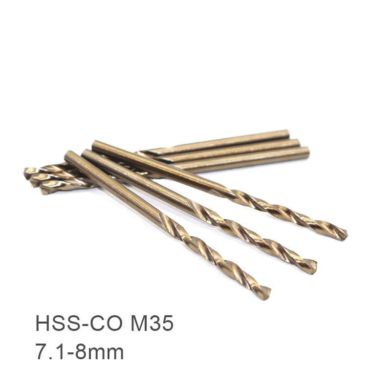 1PC  7.1 7.2 7.3 7.4 7.5 7.6 7.7 7.8 7.9 8.0 mm HSS-CO M35 High Speed Coated Twist Drill Bit CNC Lathe Tool sariiholidaycouture