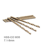 1PC  7.1 7.2 7.3 7.4 7.5 7.6 7.7 7.8 7.9 8.0 mm HSS-CO M35 High Speed Coated Twist Drill Bit CNC Lathe Tool sariiholidaycouture