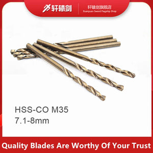 1PC  7.1 7.2 7.3 7.4 7.5 7.6 7.7 7.8 7.9 8.0 mm HSS-CO M35 High Speed Coated Twist Drill Bit CNC Lathe Tool sariiholidaycouture