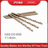 1PC  7.1 7.2 7.3 7.4 7.5 7.6 7.7 7.8 7.9 8.0 mm HSS-CO M35 High Speed Coated Twist Drill Bit CNC Lathe Tool sariiholidaycouture