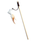 Pets Cat Teaser Feather Bell Wooden Pole sariiholidaycouture