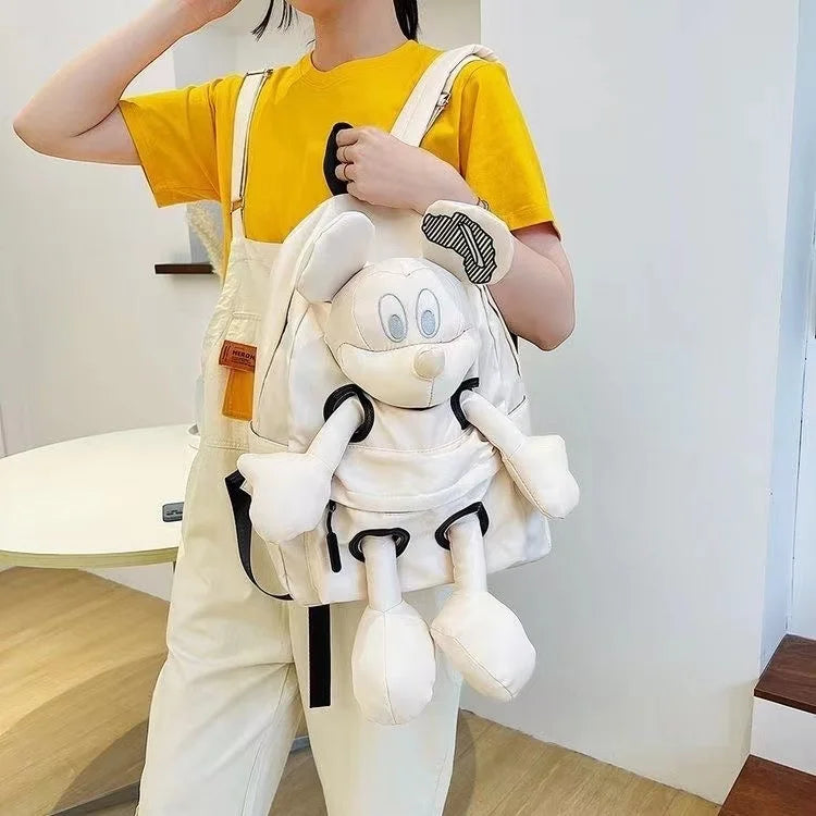 2024 Cute Girl Doll Design Mickey Backpack Junior High School Student College Student Backpack Crossbudents High Beauty Backpack sariiholidaycouture