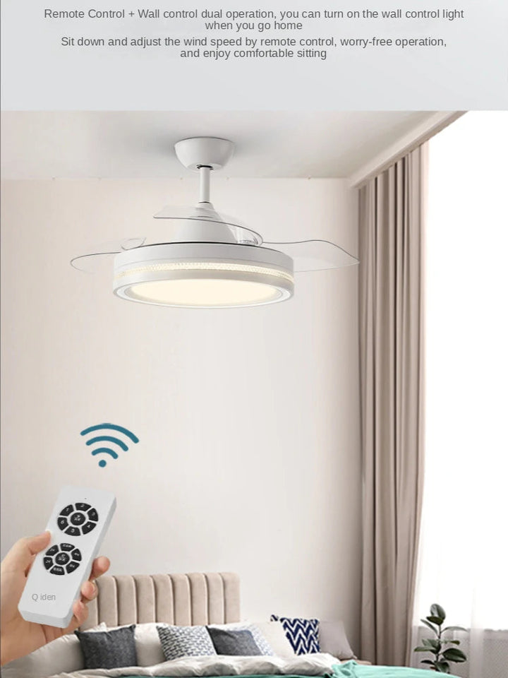 Modern Electric Living Room Chandelier Fan sariiholidaycouture