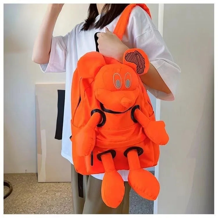 2024 Cute Girl Doll Design Mickey Backpack Junior High School Student College Student Backpack Crossbudents High Beauty Backpack sariiholidaycouture