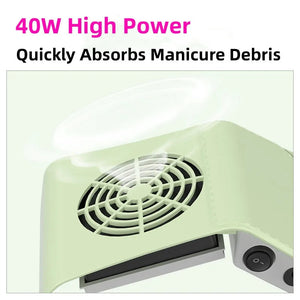 80W Nail Dust Collector With Two Fans Vacuum Cleaner Manicure Machine Tools Strong Power Nail Art Tool Nail Vacuum Cleaner sariiholidaycouture
