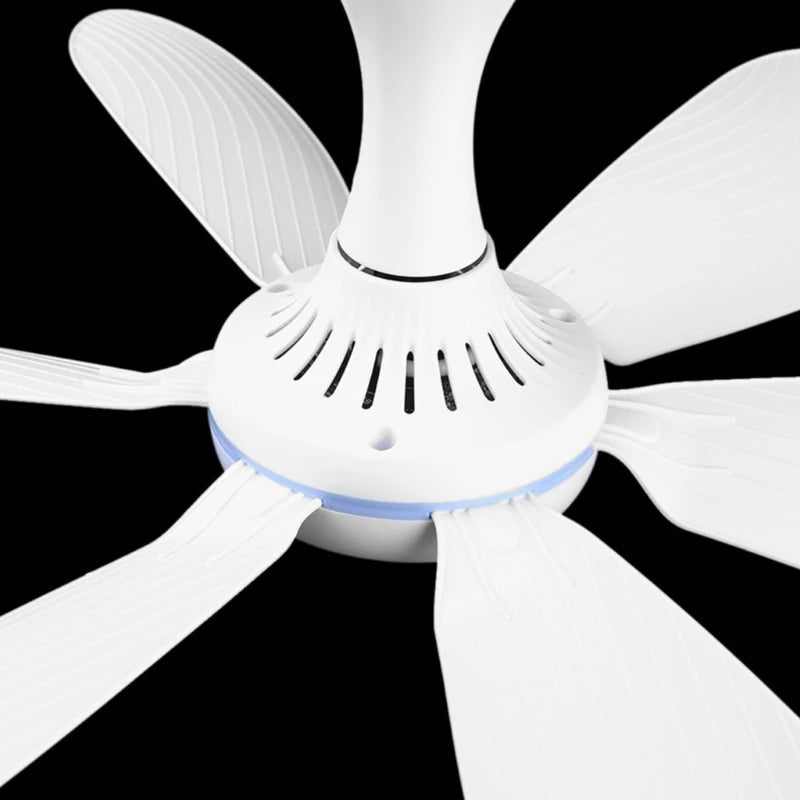 20Inches 12V 8W Ceiling Fan Tent Fan Ceiling Fan 6 Leaves for Outdoor Camping Dropshipping sariiholidaycouture