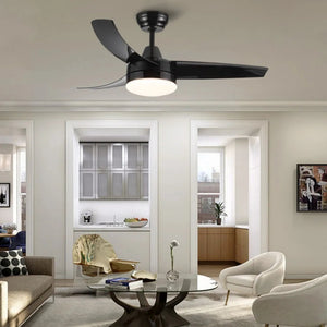 Ceiling Fan, Integrated LED Light, Matte Black, Cooling Appliances, Home Appliances, Electric Fan sariiholidaycouture