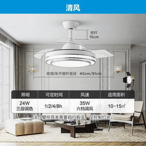 Modern Electric Living Room Chandelier Fan sariiholidaycouture