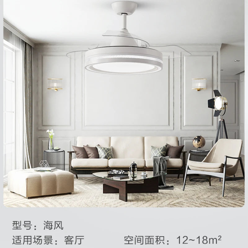 Modern Electric Living Room Chandelier Fan sariiholidaycouture