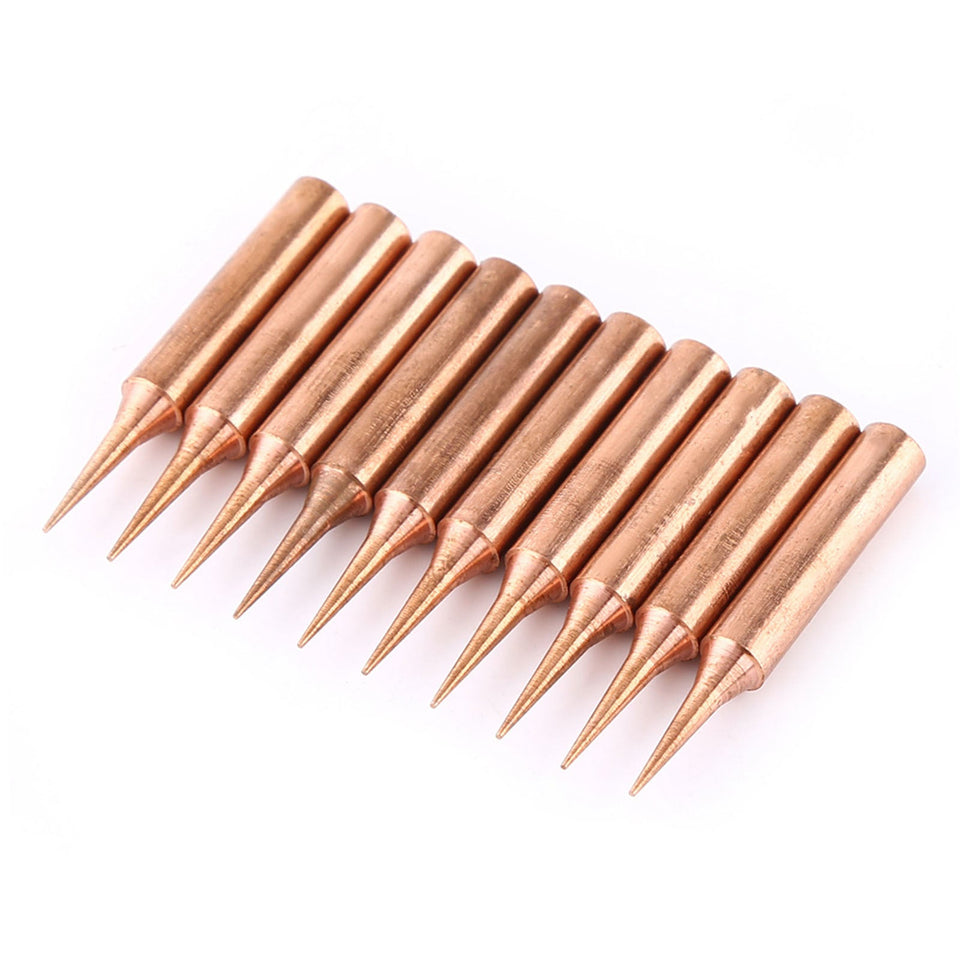 10Pcs Pure Copper Low Temperature Soldering Iron Solder Tips Station Tool 900M-T-I sariiholidaycouture