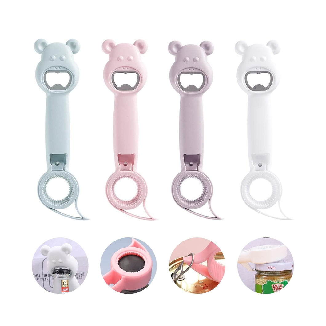 New Cute Multifunction Jar Can Beer Bottle Opener Manual Bottle Opener 4 In 1 Multifunctional Topless Can Opener Kitchen Gadget Bar Tool Accessories sariiholidaycouture