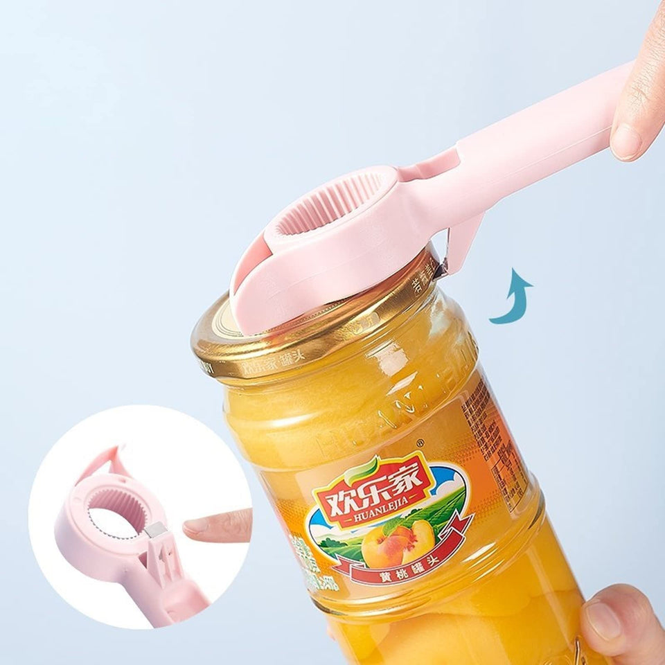 New Cute Multifunction Jar Can Beer Bottle Opener Manual Bottle Opener 4 In 1 Multifunctional Topless Can Opener Kitchen Gadget Bar Tool Accessories sariiholidaycouture