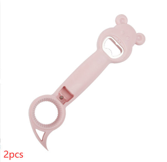 New Cute Multifunction Jar Can Beer Bottle Opener Manual Bottle Opener 4 In 1 Multifunctional Topless Can Opener Kitchen Gadget Bar Tool Accessories sariiholidaycouture