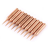 10Pcs Pure Copper Low Temperature Soldering Iron Solder Tips Station Tool 900M-T-I sariiholidaycouture