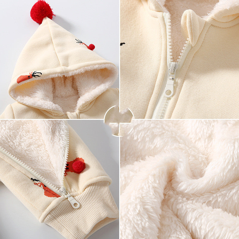 Khaki Padded Warm Baby Clothes sariiholidaycouture