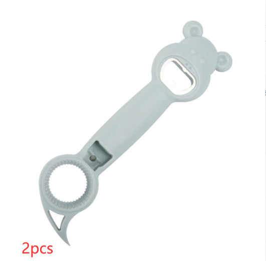 New Cute Multifunction Jar Can Beer Bottle Opener Manual Bottle Opener 4 In 1 Multifunctional Topless Can Opener Kitchen Gadget Bar Tool Accessories sariiholidaycouture